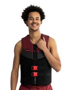 Neoprene Vest Men Burgundy Red