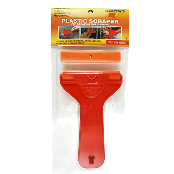 Wide Plastic Scraper with 5 Refillable Blades